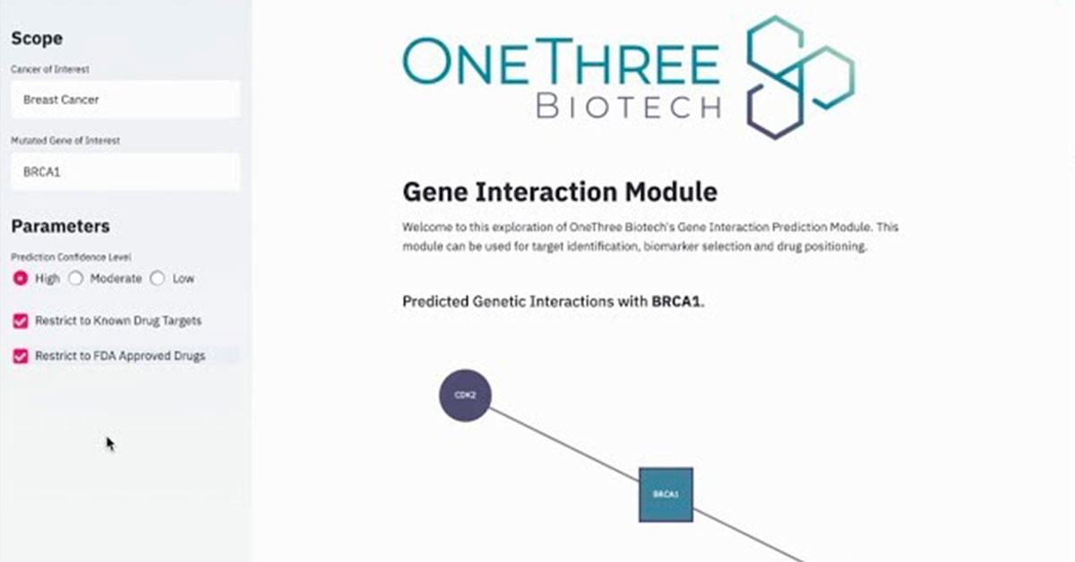 Cory Gilvary Overviews how OneThree Biotech’s Gene Essentiality Module Can Help identify patients for Breast Cancer